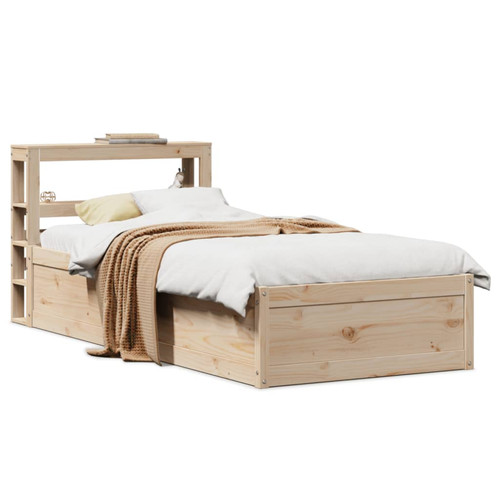 Bed frame solid pinewood - bed,
