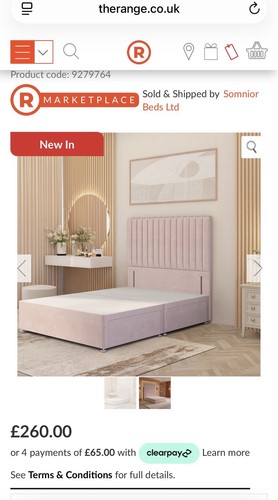 Divan small double bed base - double,