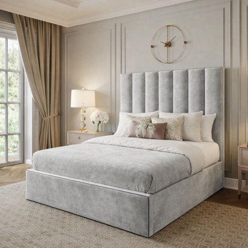 Luxury upholstered velvet bed - velvet,