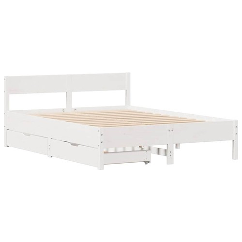 Bed frame with headboard white - bed,