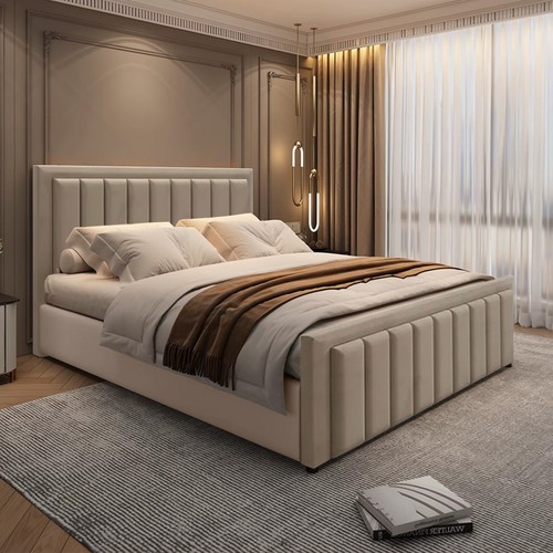 Stripe line bed - bed, velvet
