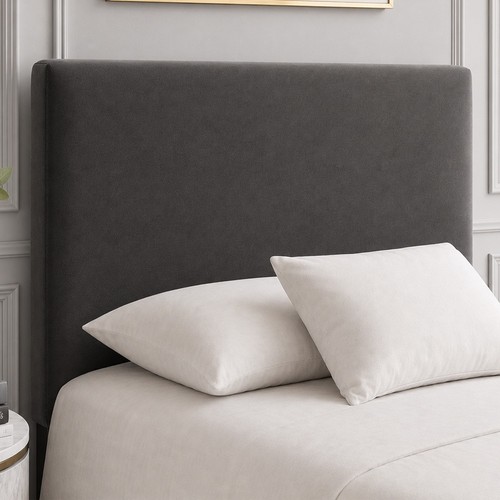 Plain headboard padded plush - padded,