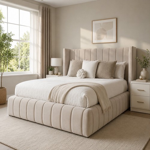 Luxury winged panel bed - luxury,