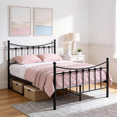 Sturdy small double metal - sturdy, bed