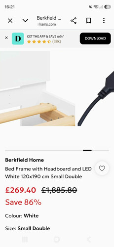 Berkfield home led bed - led,