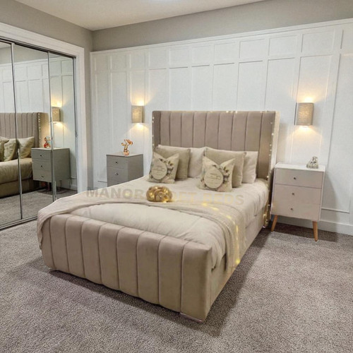 Panel bed frame with - frame,