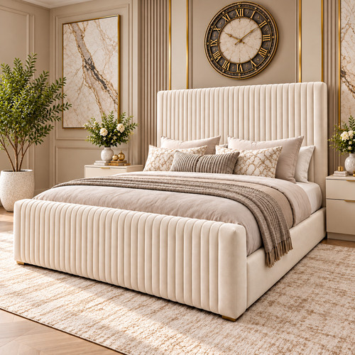 Upholstered lined headboard - lined,
