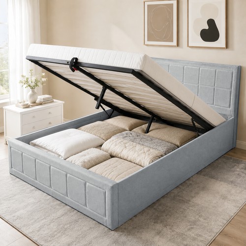 Luxury grey fabric - fabric, divan