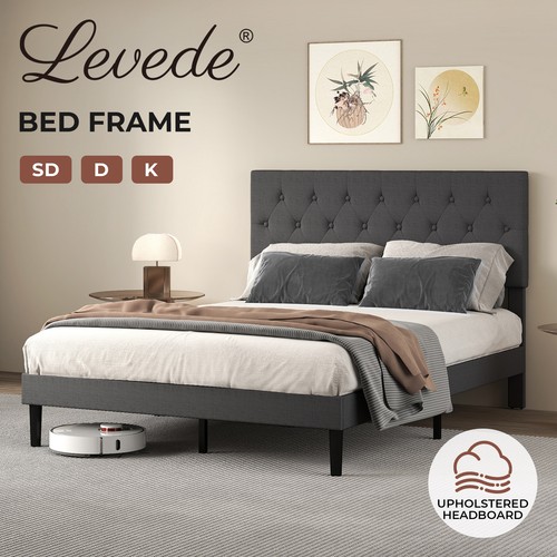 Levede upholstered bed frame - bed,