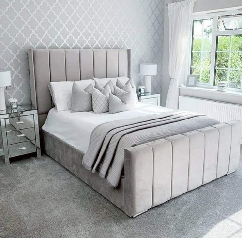 Panel bed frame with - frame,