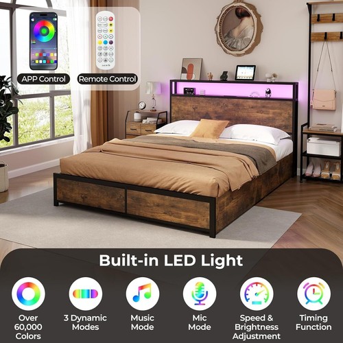 Double size bed frame metal - bed,