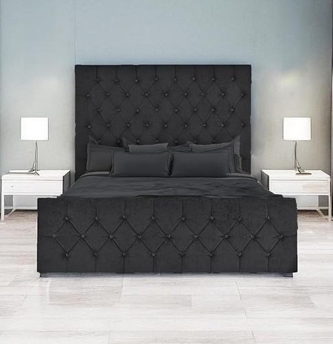 Upholstered diamante bed - upholstered,