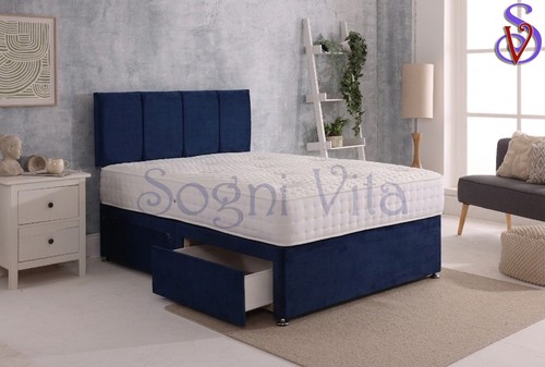 Grey divan bed set - bed, memory