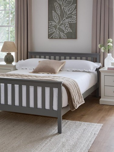 Dawson wooden bed - wooden, grey