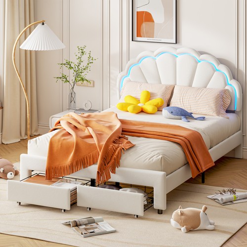 4ft small double - small, white